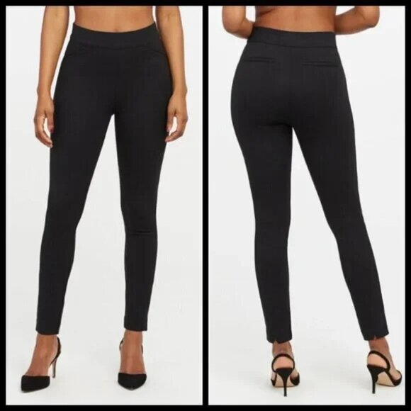 SPANX The Perfect Pant Ankle Backseam Skinny Women Size M Black - Picture 1 of 13